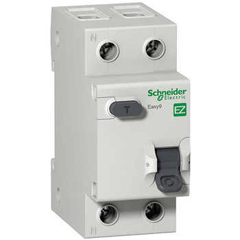 Дифференциальный автоматический выключатель Schneider Electric  EASY 9 1P+N 10А 30мА C AC 4,5 кА - Электрика, НВА - Модульное оборудование - Дифференциальные автоматы - omvolt.ru